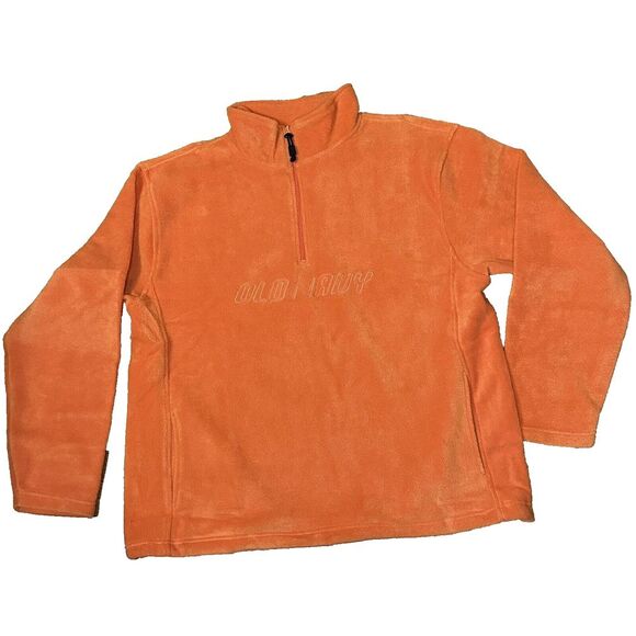 Old Navy Men's 2XL Fleece 3/4 Zip Orange  Adjustable Waist Sweatshirt - Picture 1 of 8